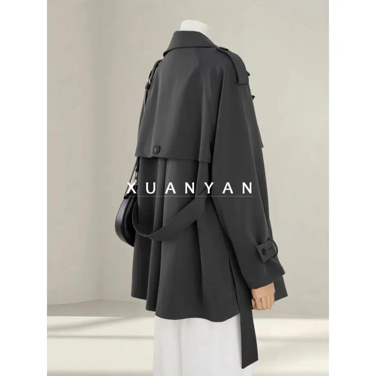 【品牌现货】玄琰设计感超好看风衣外套女秋季新款今年流行时尚短