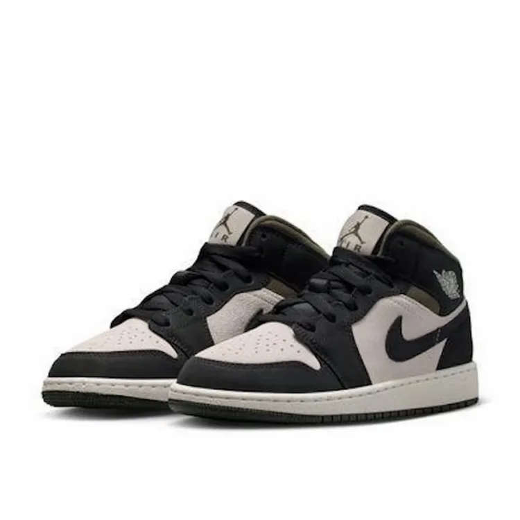【滔搏联动】NIKE耐克女子流光风AJ1粉黑绿GS中帮板鞋HV4399-102