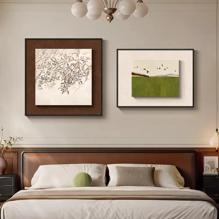  法式中古风平安果装饰画卧室床头挂画复古风客厅餐厅玄关壁画