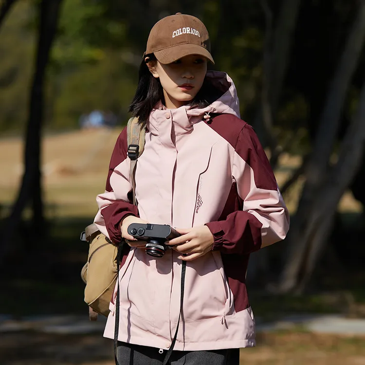 冲锋衣外套女春秋新款潮牌单层薄款户外防水旅游登山服男D1818