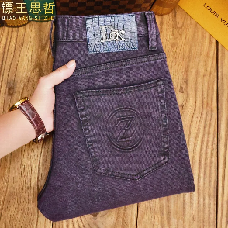 牛仔裤男款爆款2025新款高端潮牌贵宾紫休闲百搭修身秋冬裤子男款