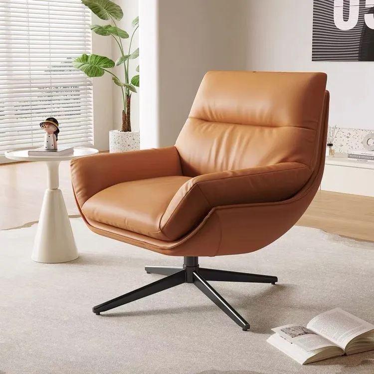 劳伦斯旋转沙发椅客厅设计师轻奢休闲椅单人椅卧室阳台电脑椅转椅