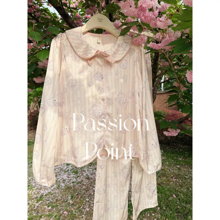 PassionPoint自制腮红小K软缎睡衣套装