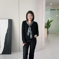 微胖女装【可露丽】绵羊毛V领丝巾套头毛衣上衣针织衫气质洋气77068