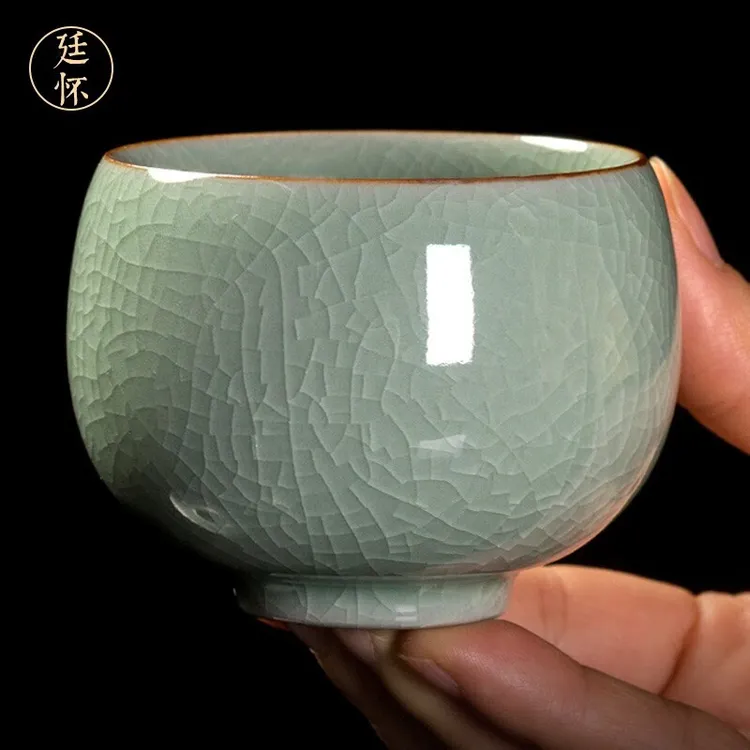 廷怀窑李廷怀手作茶杯圆融手工北宋张公巷卵正宗汝窑主人杯