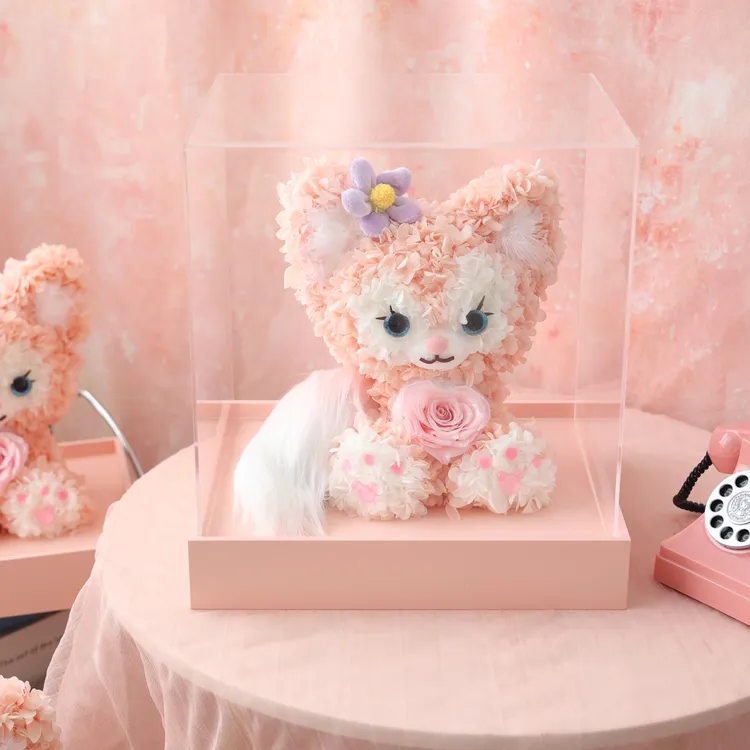 永生花「玲娜贝儿」摆件情人节送女友真花绣球花手工礼物生日礼物