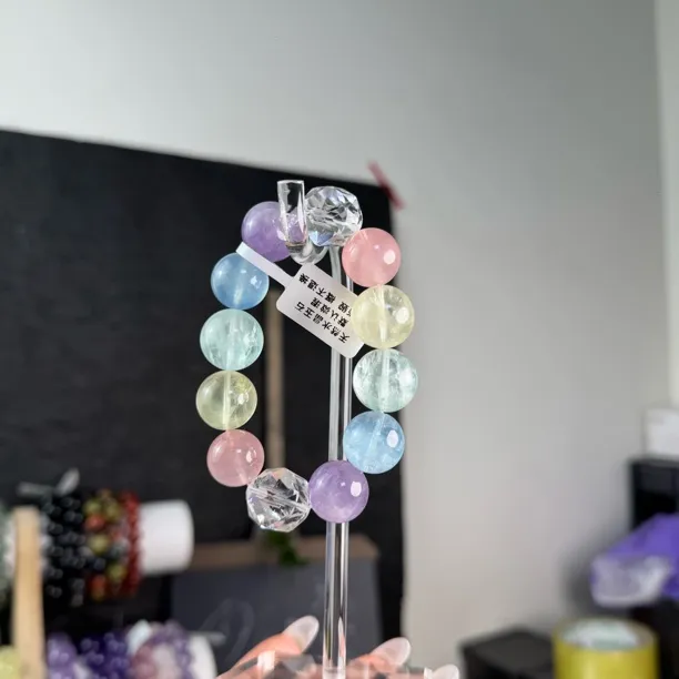 多巴胺糖果色系天然水晶搭配款默认微瑕礼物