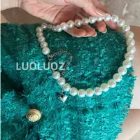 非金属仿珍珠吊坠  LUOLUOZ【萝萝同款】小众简约时尚款项链H6122