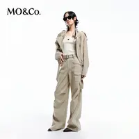 【贤哥专享】MOCO春大翻领双排扣短款夹克外套MBD1JKTT07