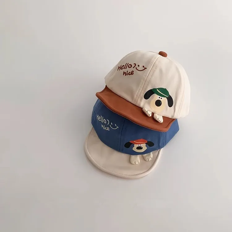 婴儿帽子春秋薄款可爱超萌鸭舌帽男童女宝宝遮阳防晒小月龄棒球帽