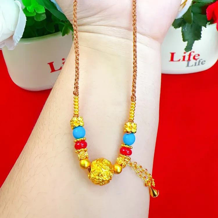 合金棉绳项链 MG时尚编织链0.20g饰品链子