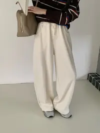 FUJIA STYLE新款时尚百搭简约气质休闲纯色阔腿裤K589
