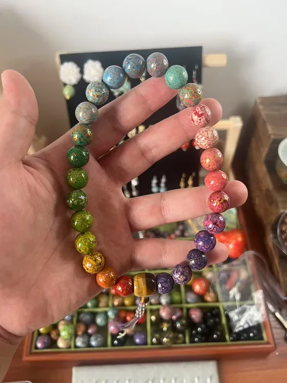 北京雍同款大漆螺钿手串手持