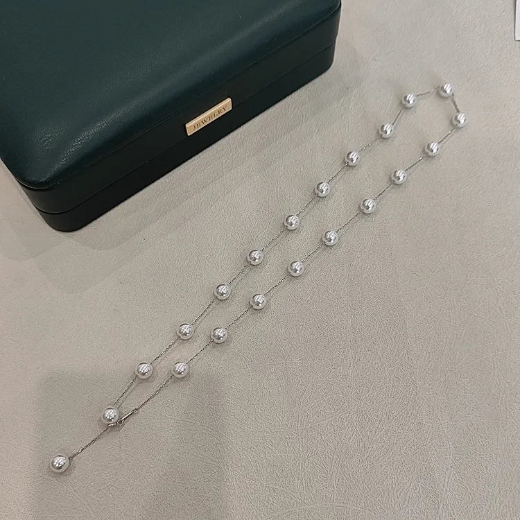 链子925银 S925银满天繁星21颗长款Y字链美背链锁骨链8MM（约57cm）