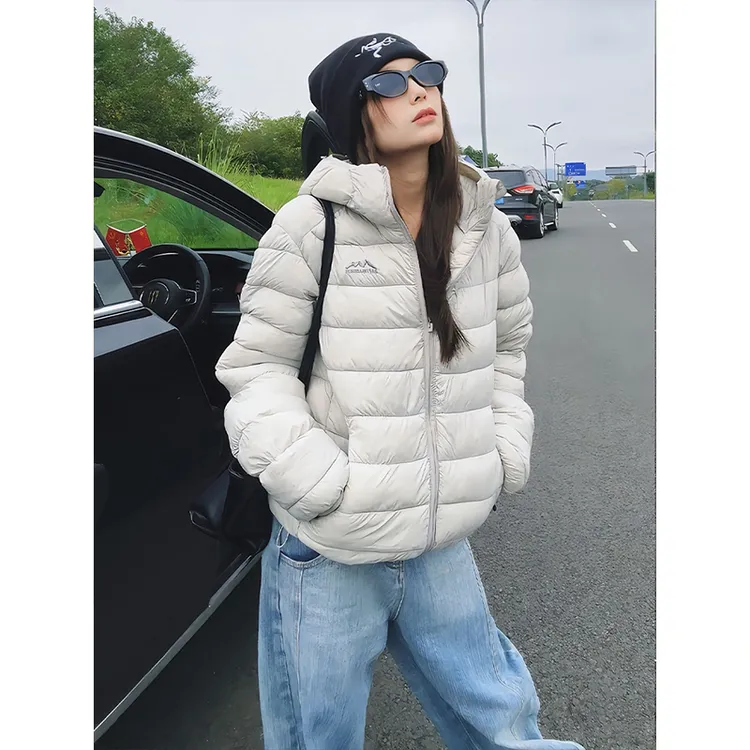 爆款连帽刺绣排骨棉服韩系冬季加厚保暖外套男女宽松韩版