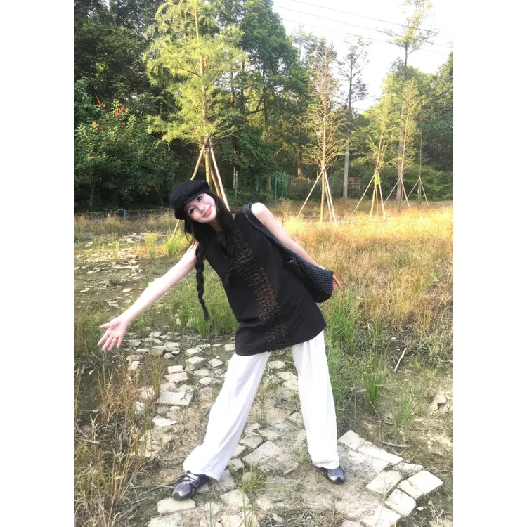 MARIE.COCO小众设计感宽松大码女装穿搭松弛感背心上衣气质休闲裤