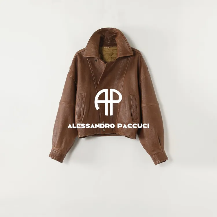 AP洛哥53075PY【法国原版皮/限量/黑标系列】翻领两色时尚百搭皮衣