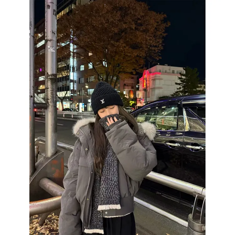 羽绒服女款爆款2025新款CEEYOU毛领连帽白鸭绒派克高级外套冬季