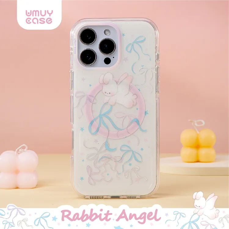 UMUYCASE 闪粉天使兔磁吸手机壳适用苹果iPhone17/16/15/pro/max