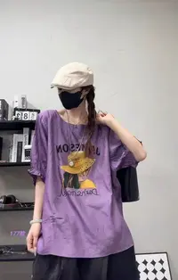 王姐专属-2025夏季新品韩系圆领印花百搭T恤【微微-177】