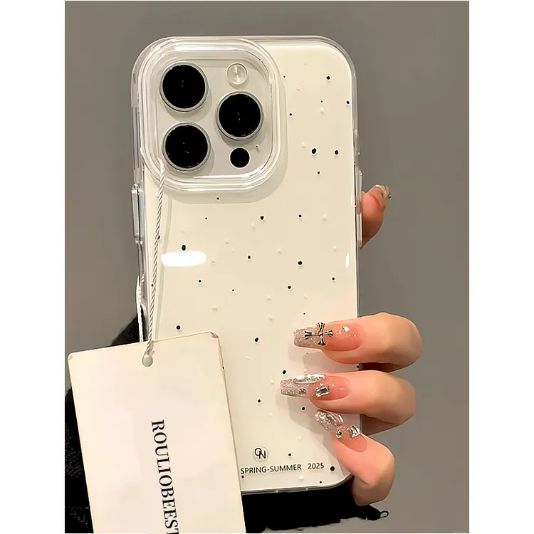 欧克里里春夏泼墨适用苹果16/15奶油手机壳华为P70vivo小米15oppo