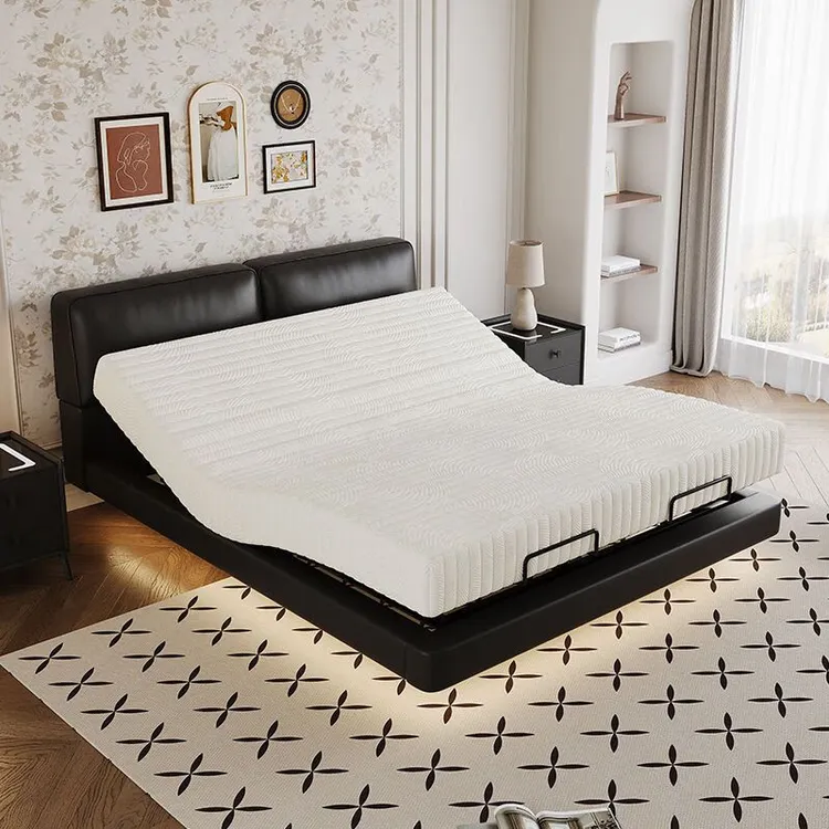 【大黑牛】主次卧智能床现代轻奢软包可折叠双人大婚床智能床架美式