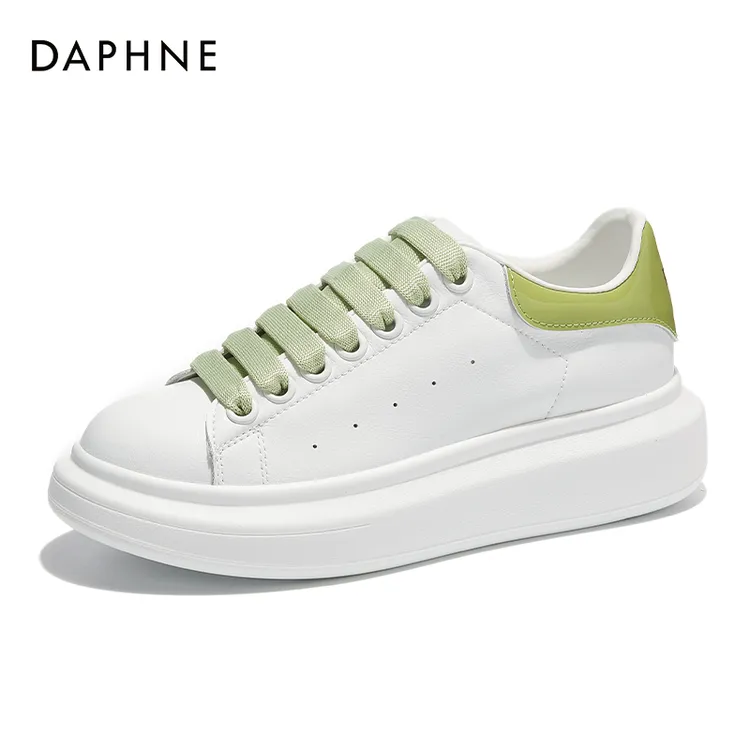 Daphne/达芙妮欧若动感风秋季新款情侣小白鞋时尚潮流透气女鞋