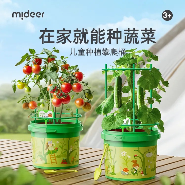 mideer弥鹿儿童草莓种植吨吨桶攀爬蔬菜种植玩具diy种子种植套装