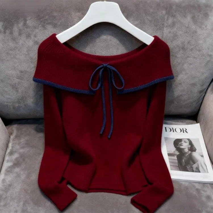 2025秋季新款韩版减龄时尚气质洋气显瘦百搭长袖毛衣针织衫女爆款