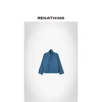 【RENATHING】复古水洗立领拉链休闲外套