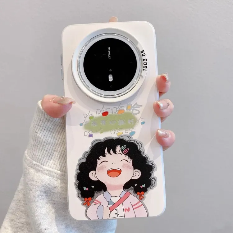 哈哈女孩适用华为mate70pro手机壳新款彩绘pura80pro磨砂彩银mt60