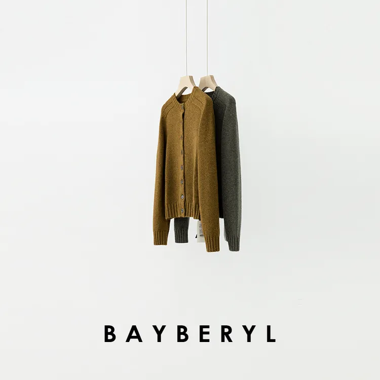 CC12-BAYBERYL老贝稻草人*花纱镂空复古羊绒圆领针织衫ZZS5G1244