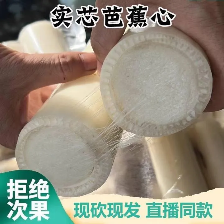 新鲜拉丝芭蕉心拉丝网红直播生吃可食用野生声控吃播食物流量爆款