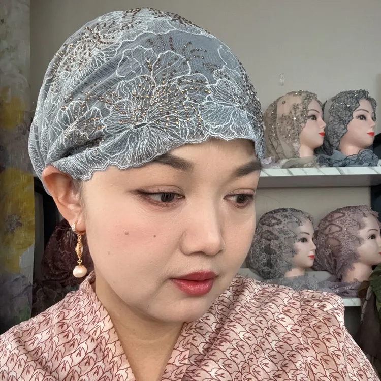 25秋冬款双层遮白发不透发居家帽保暖休闲时尚减龄