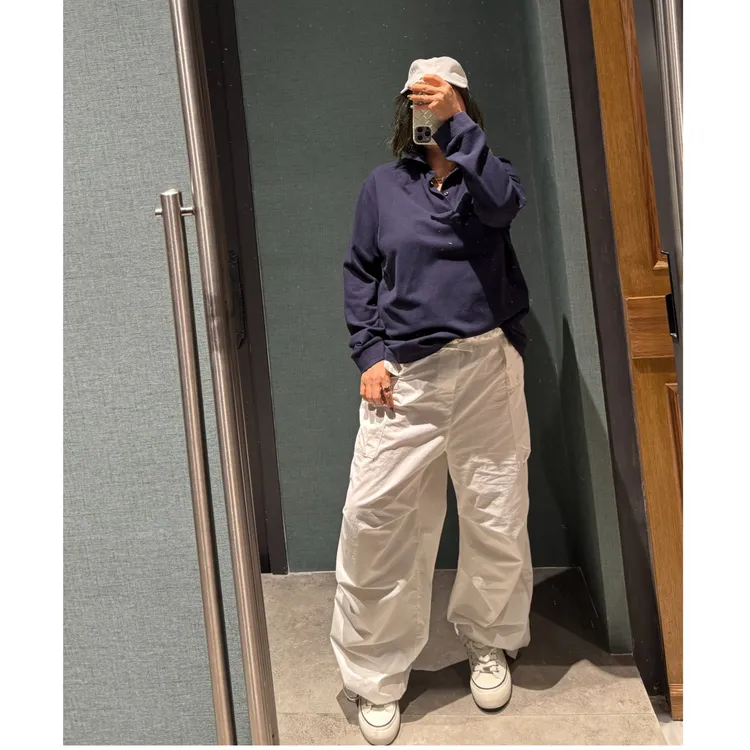 COCOLINDA | 100棉 '男女CP'日系POLO领宽松长袖T恤 T2205