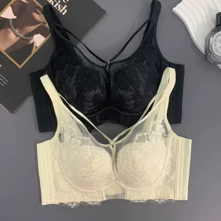 BC款34～40码薄款舒适透气无痕调整型聚拢上托侧收蕾丝文胸内衣