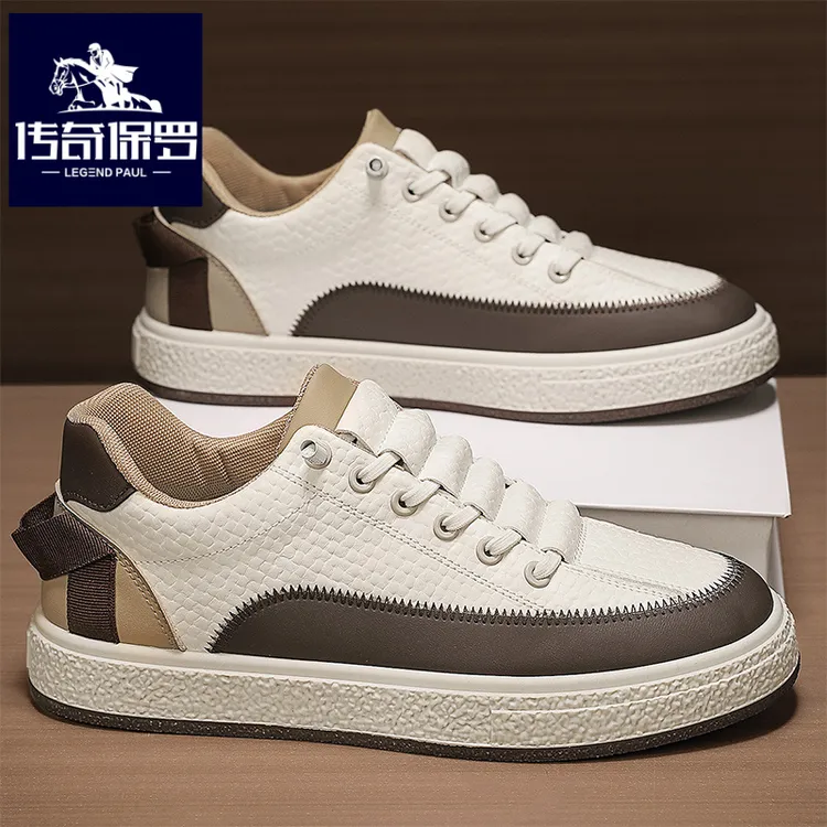 传奇保罗正版一脚蹬男鞋秋季防滑运动板鞋轻便软底上班工作休闲鞋