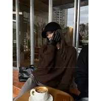 【暖冬巴克】“Y毛衫”高品质设计坑条连帽长袖保暖慵懒毛衣25173