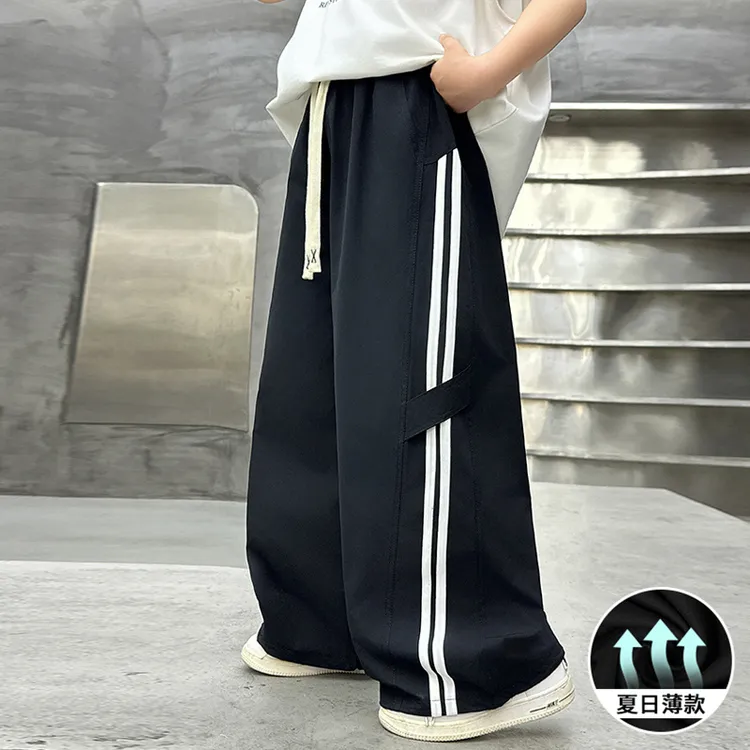 男童夏装薄款裤子2025新款儿童夏季大童防蚊运动裤夏款冰丝速干裤