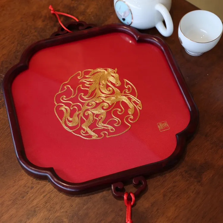 《骏耀祥年》 手工苏绣 纯手工 作品原创