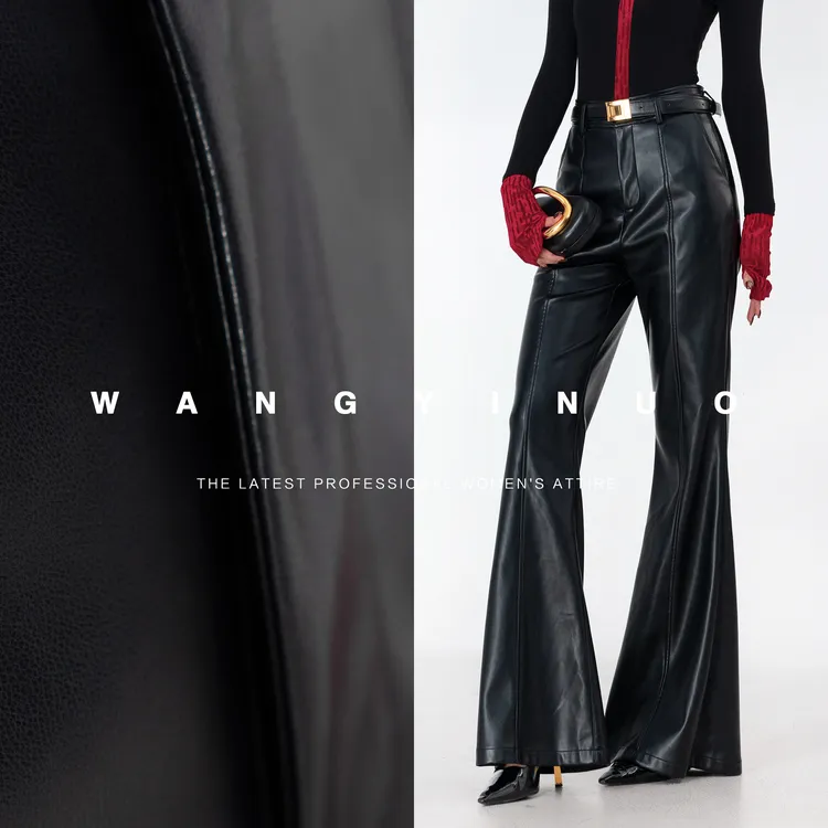 MD定制·依诺【塞纳黄昏】2025冬季款时尚百搭设计师减龄休闲皮裤子