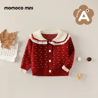 MOMOCOmini冬季婴童精致提花保暖舒适毛衣开衫女宝87710112003