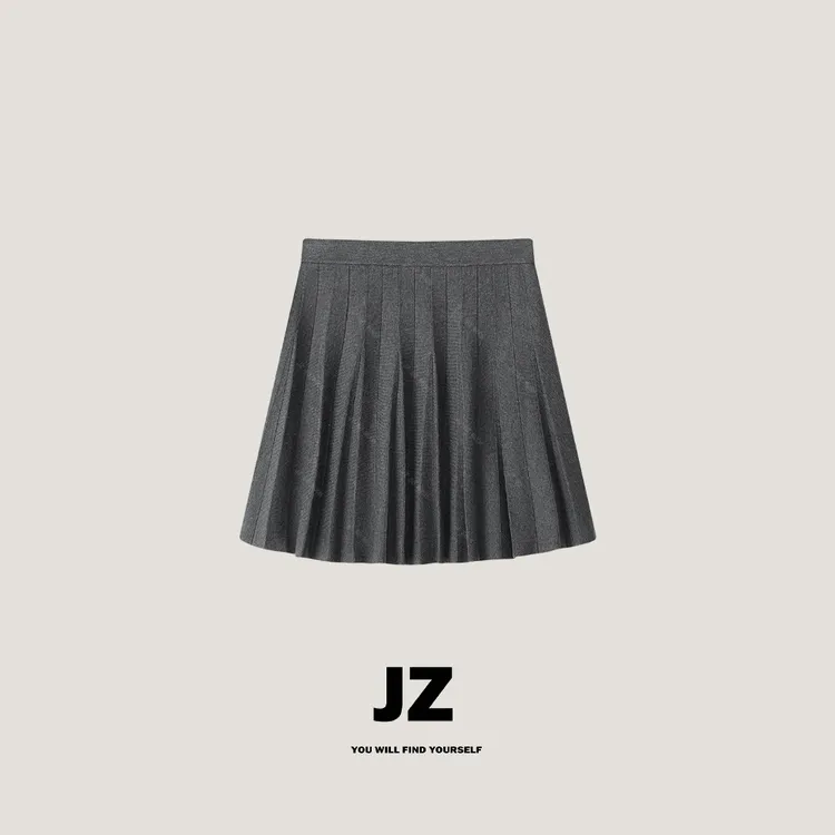 金子/JZ SO MUCH【百褶裙】进口机高密织冬日搭配神器小A摆花灰半裙