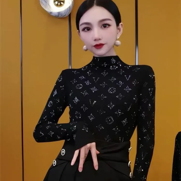 【08新花】秋冬新款舒适显瘦网红时尚百搭洋气打底衫