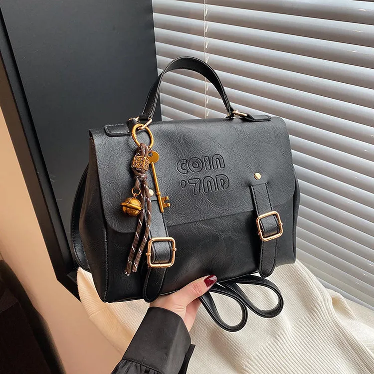 学院风公文包女冬季新款复古时尚双肩包2025小众潮流百搭质感网红