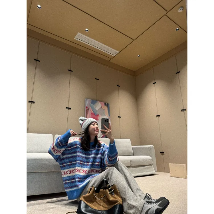 BETTER JOELAY-【雪岭莓花】时尚针织毛衣套头款个性慵懒LL6259