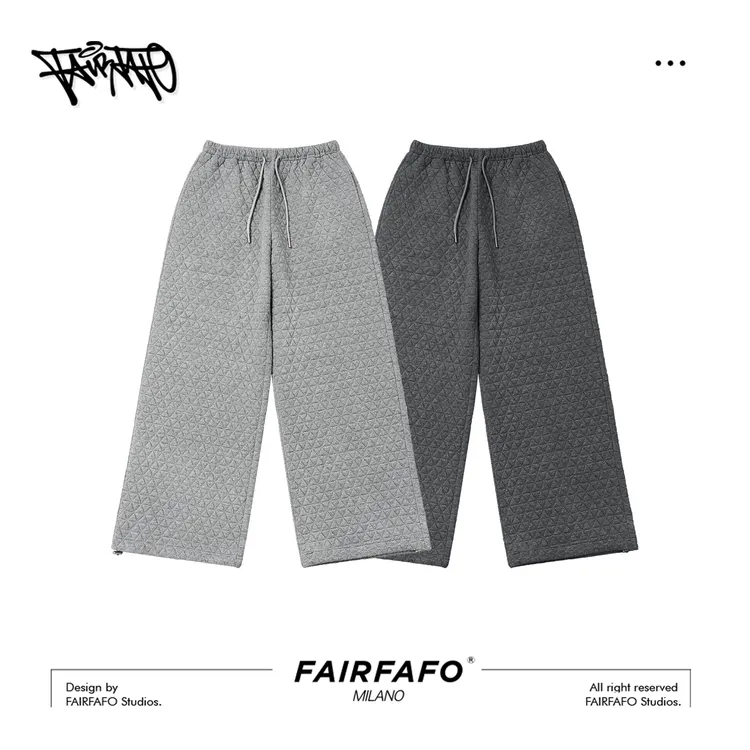 【加厚菱形休闲裤】KZ511F0008冬季保暖舒适宽松显瘦休闲长裤