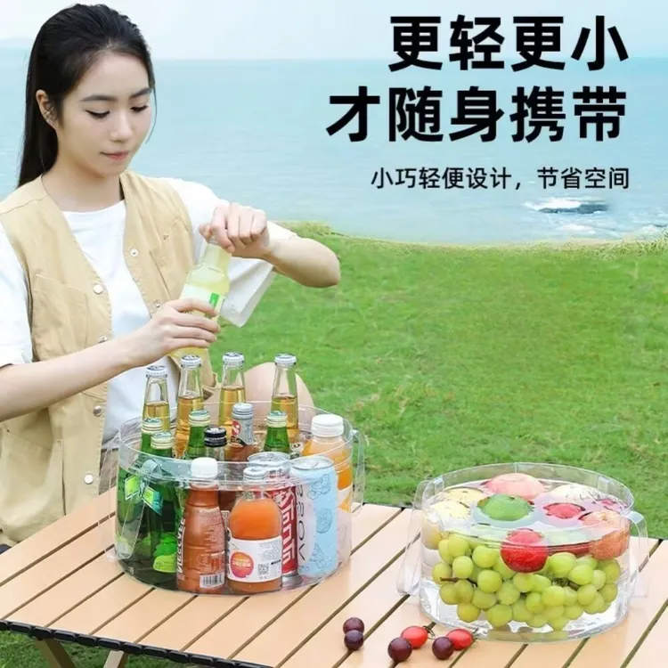 便携式可折叠水盆户外旅行出差洗脸盆洗漱洗衣盆大号露营储水桶