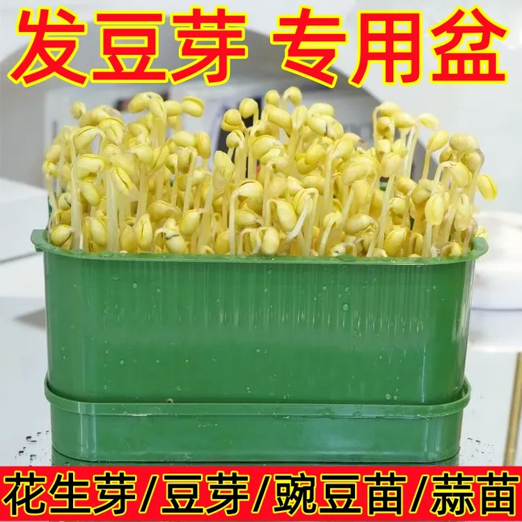 育苗盘育苗盒家用发豆芽豌豆苗蒜苗神器水培豆芽盆发芽机育苗盘