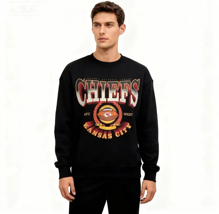 男女加绒印花秋头套头圆领长袖卫衣宽松潮流休闲时尚上衣 163